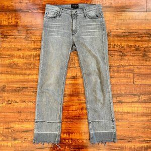 Black Orchid Bardot Slim Straight Fray Denim Jeans, Ghost Town Grey